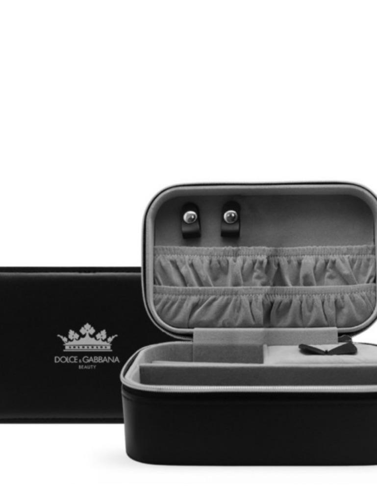 Dolce & Gabbana Black And Gray Cufflink Travel Case